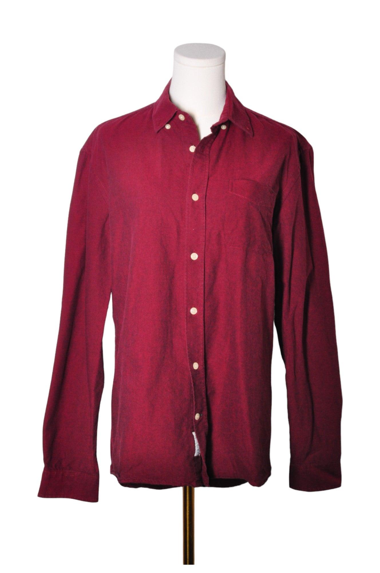 FRANK & OAK Men Button Down Tops Regular fit in Red - Size M | 16.7 $ KOOP