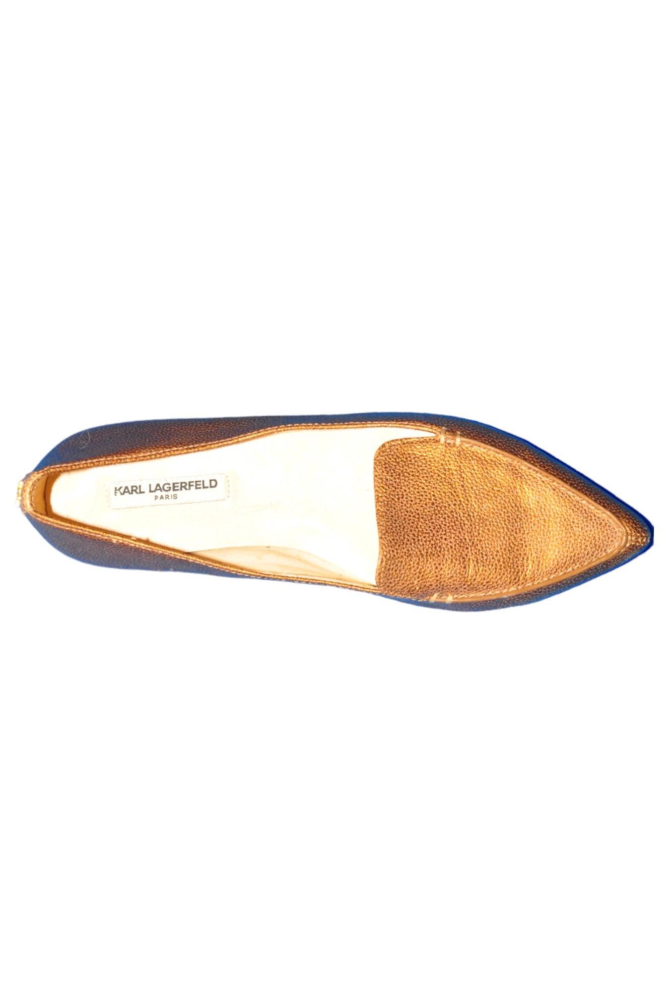 KARL LAGERFELD Women Flat Shoes Regular fit in Brown - Size 7 | 59.99 $ KOOP