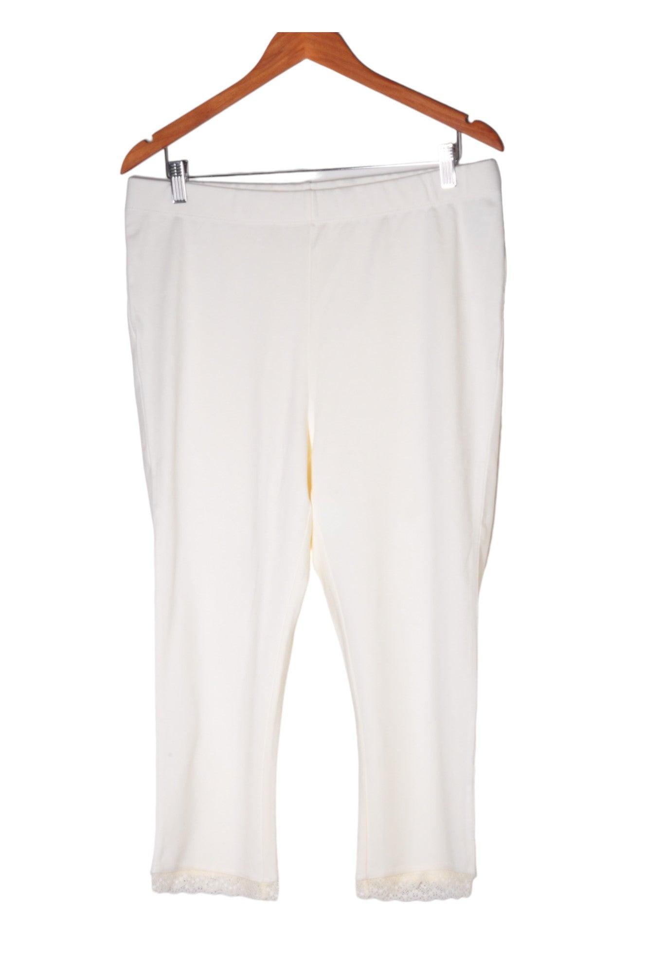 UNBRANDED Women Work Pants Regular fit in White - Size 16 | 14.99 $ KOOP