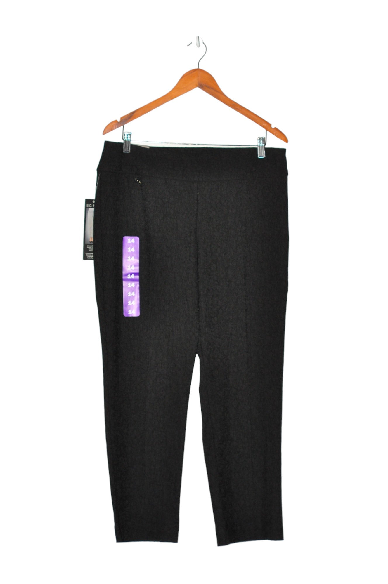 S.C. & CO. Women Work Pants Regular fit in Black - Size 14 | 9.99 $ KOOP