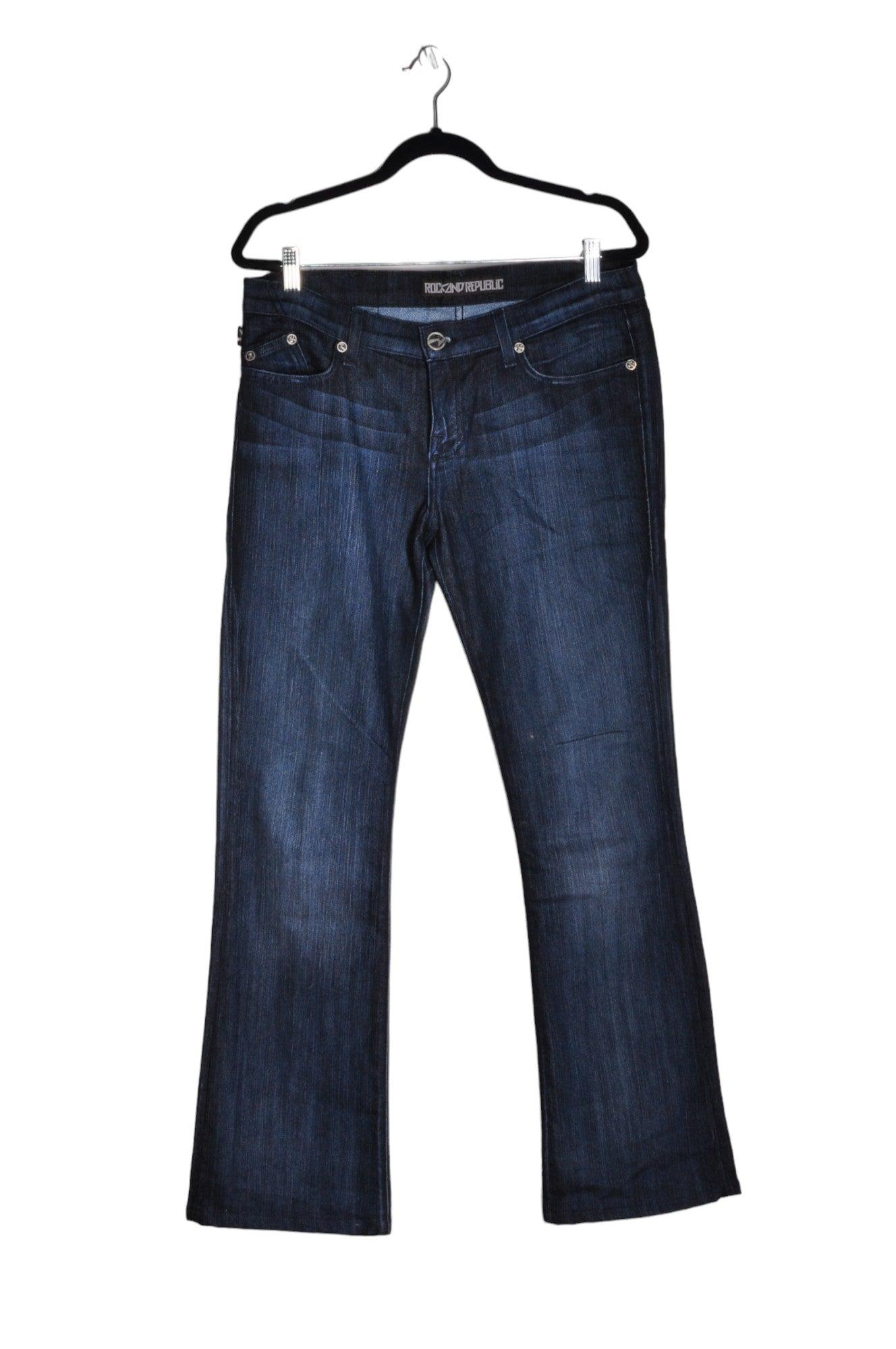 ROCK & REPUBLIC Women Straight-Legged Jeans Regular fit in Blue - Size 31 | 18.9 $ KOOP