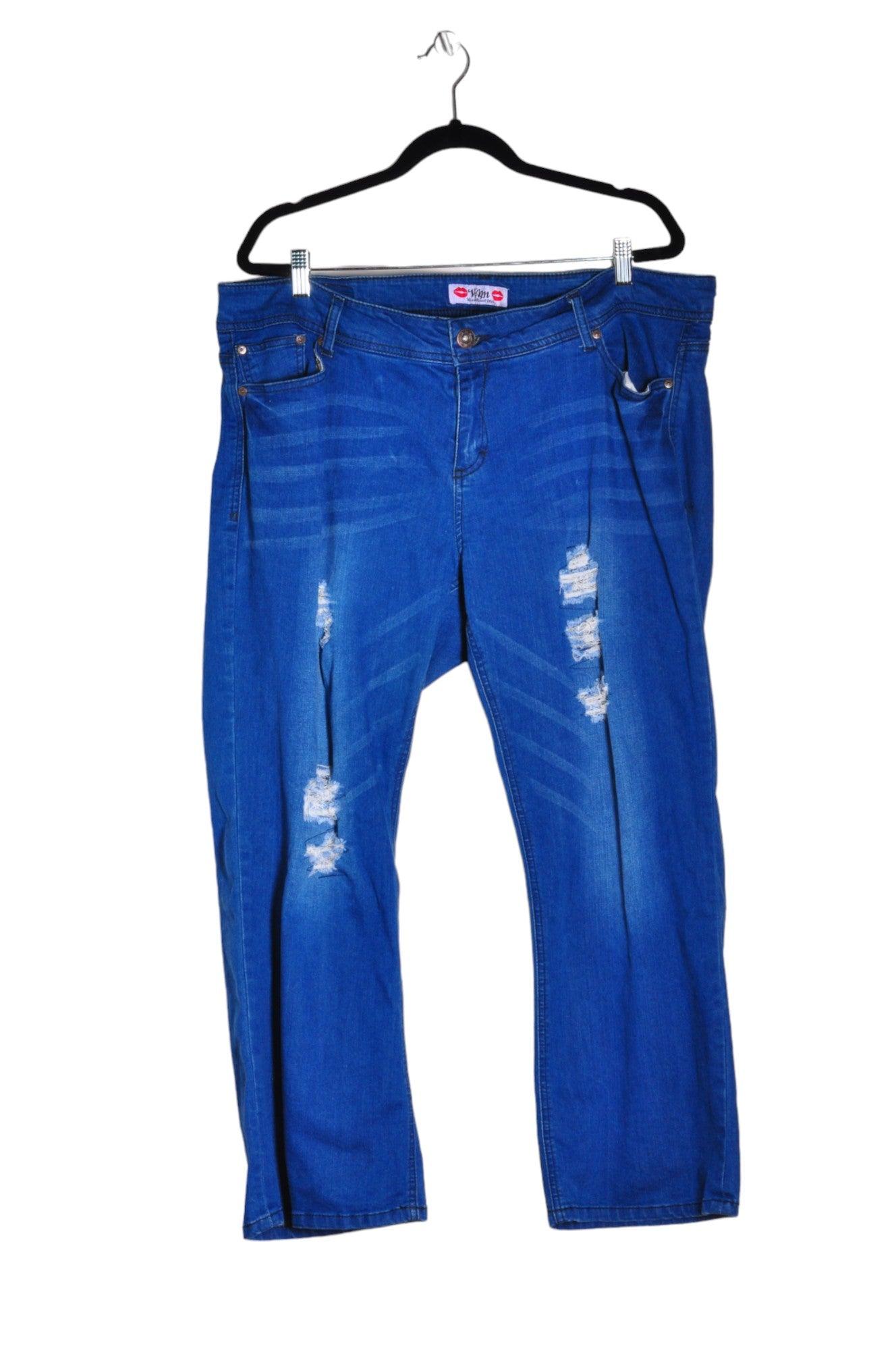 WHAT ABOUT ME Women Straight-Legged Jeans Regular fit in Blue - Size L | 13.25 $ KOOP