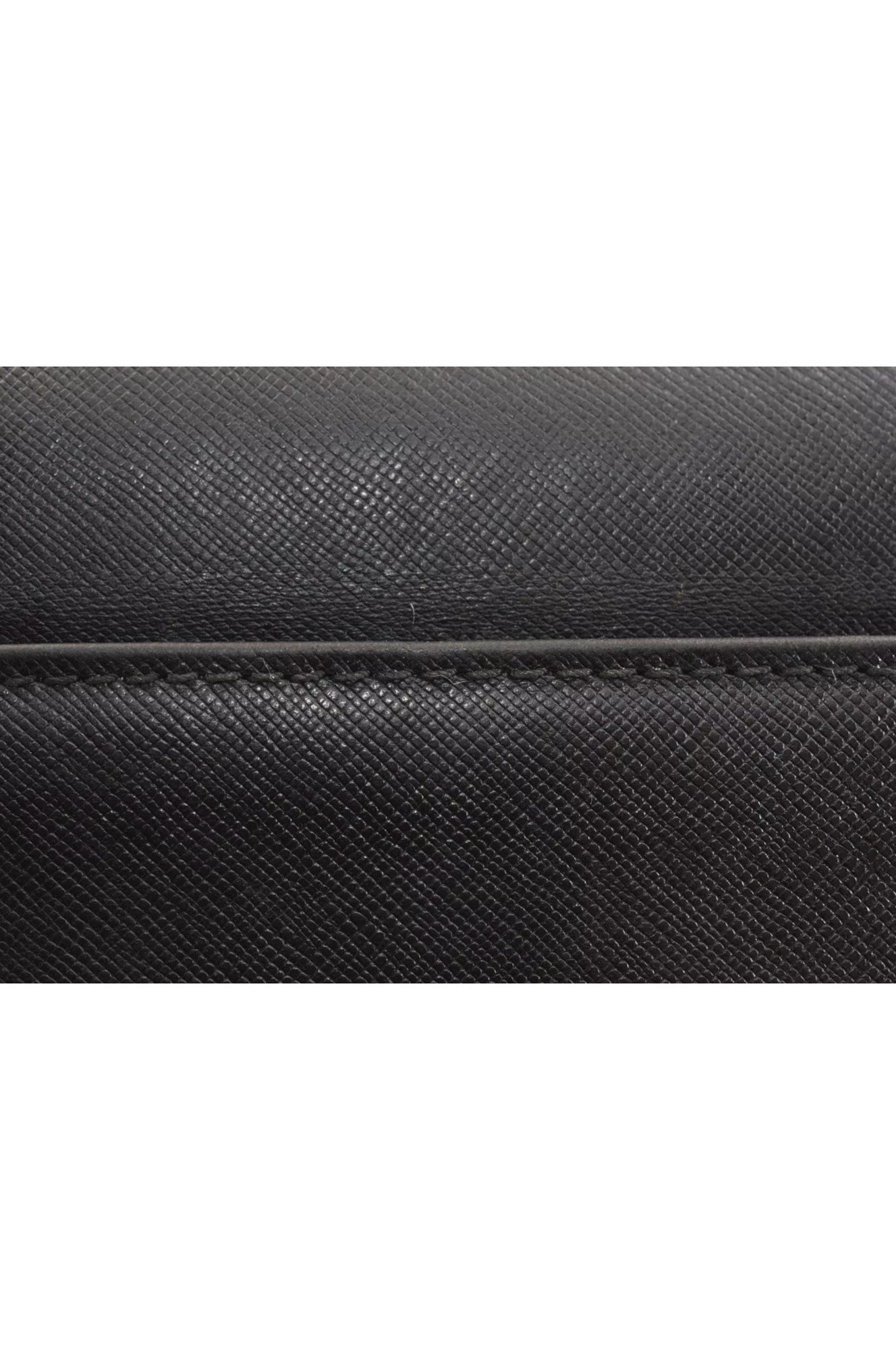 BURBERRY Vintage Leather Clutch Hand Bag Purse Black 7227K