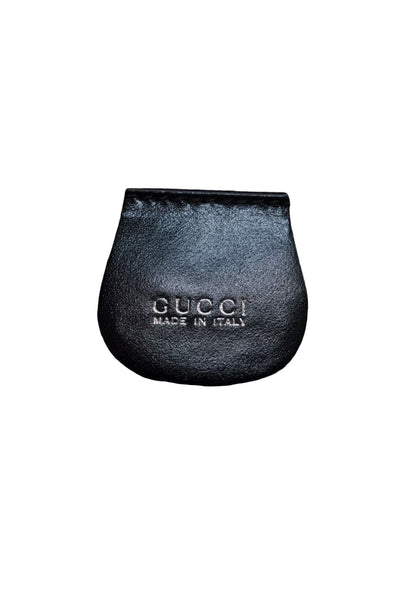 GUCCI 2way Hand Bag PVC Leather Purse Black Junk L0784