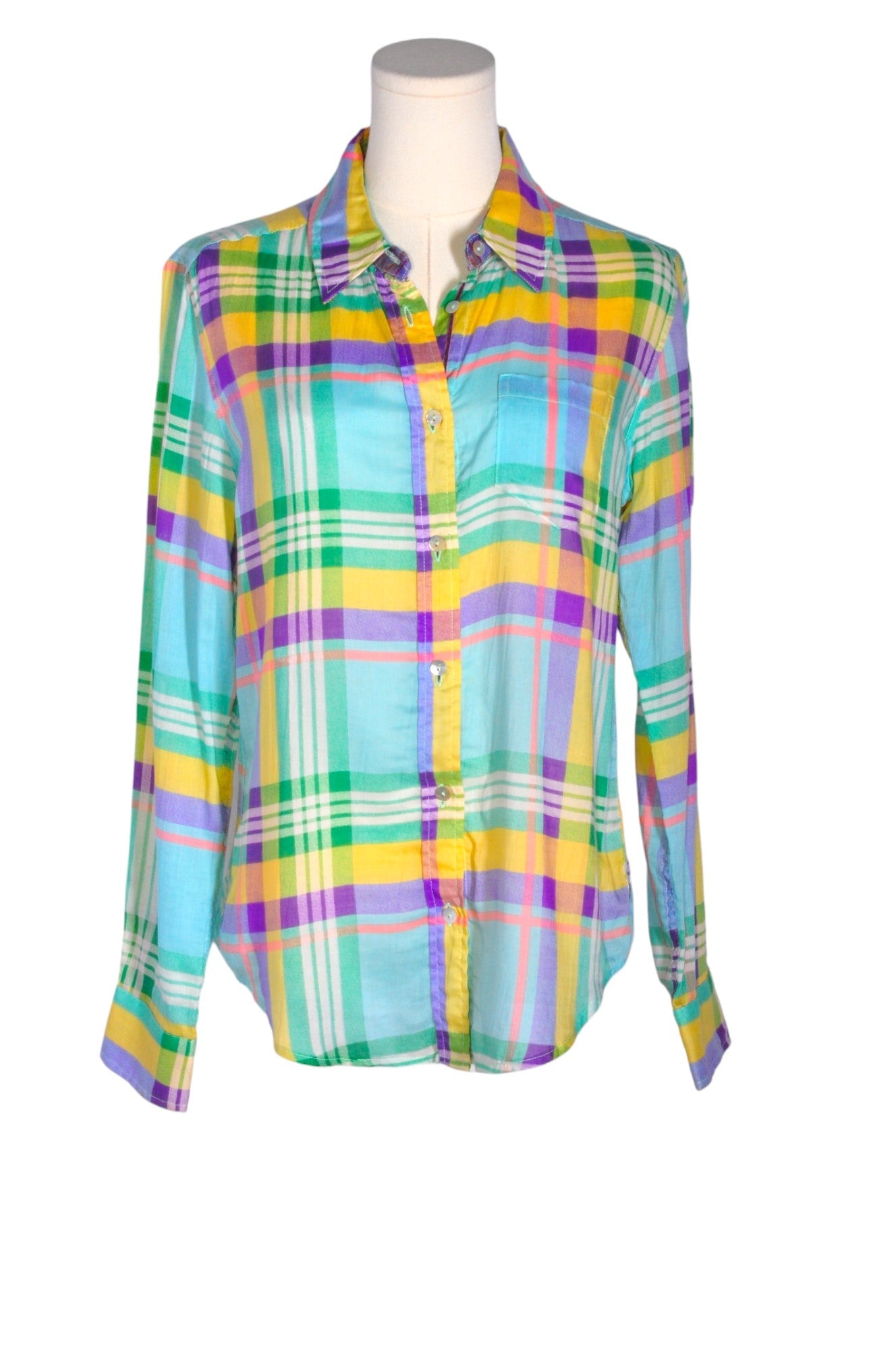 UNBRANDED Women Button Down Tops Regular fit in Green - Size S | 9.99 $ KOOP