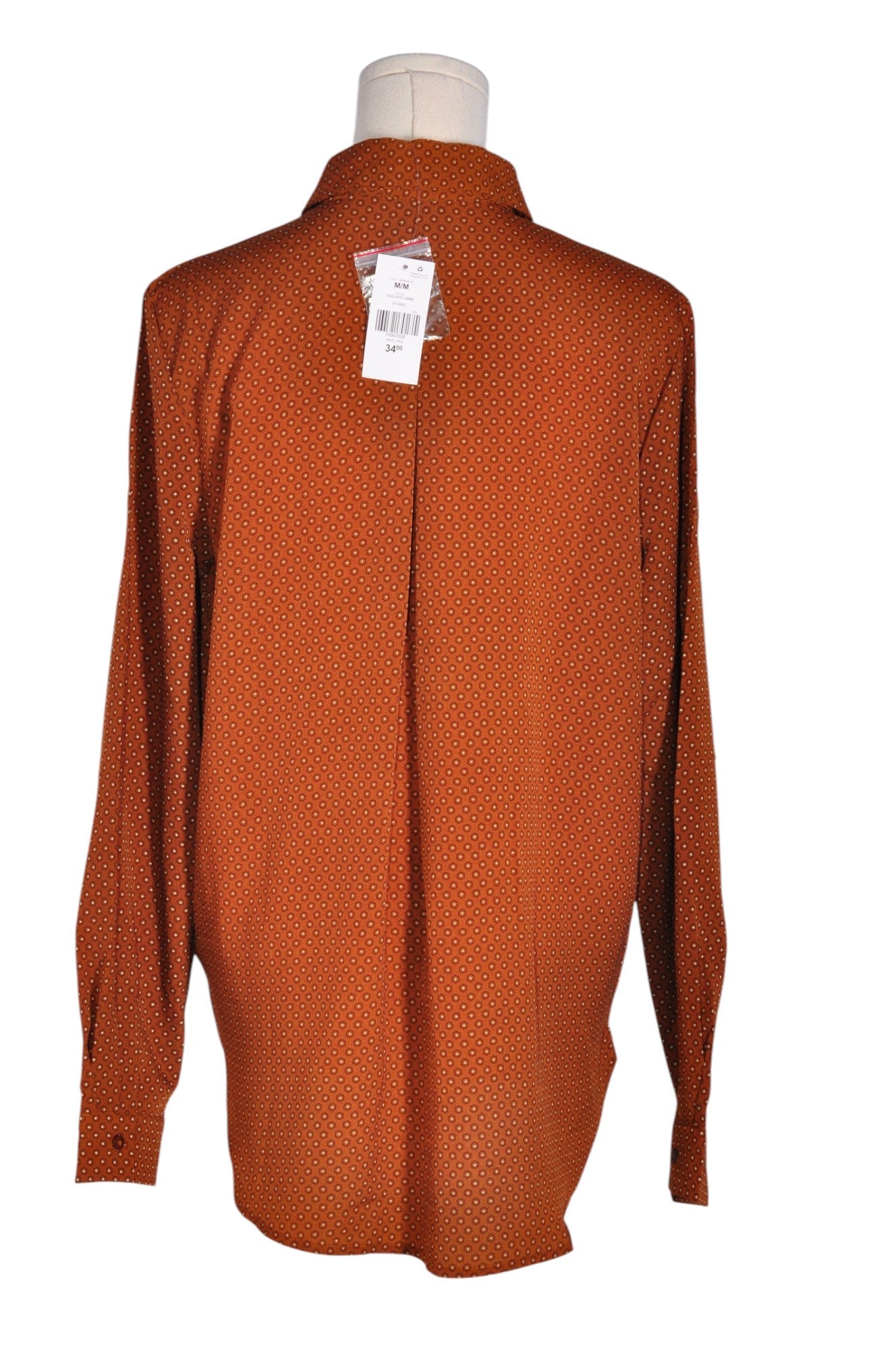 SUZY SHIER Women Button Down Tops Regular fit in Orange - Size M | 11.3 $ KOOP