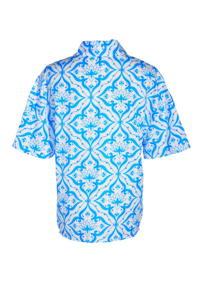 SHEIN Women Button Down Tops Regular fit in Blue - Size 4 | 9.99 $ KOOP