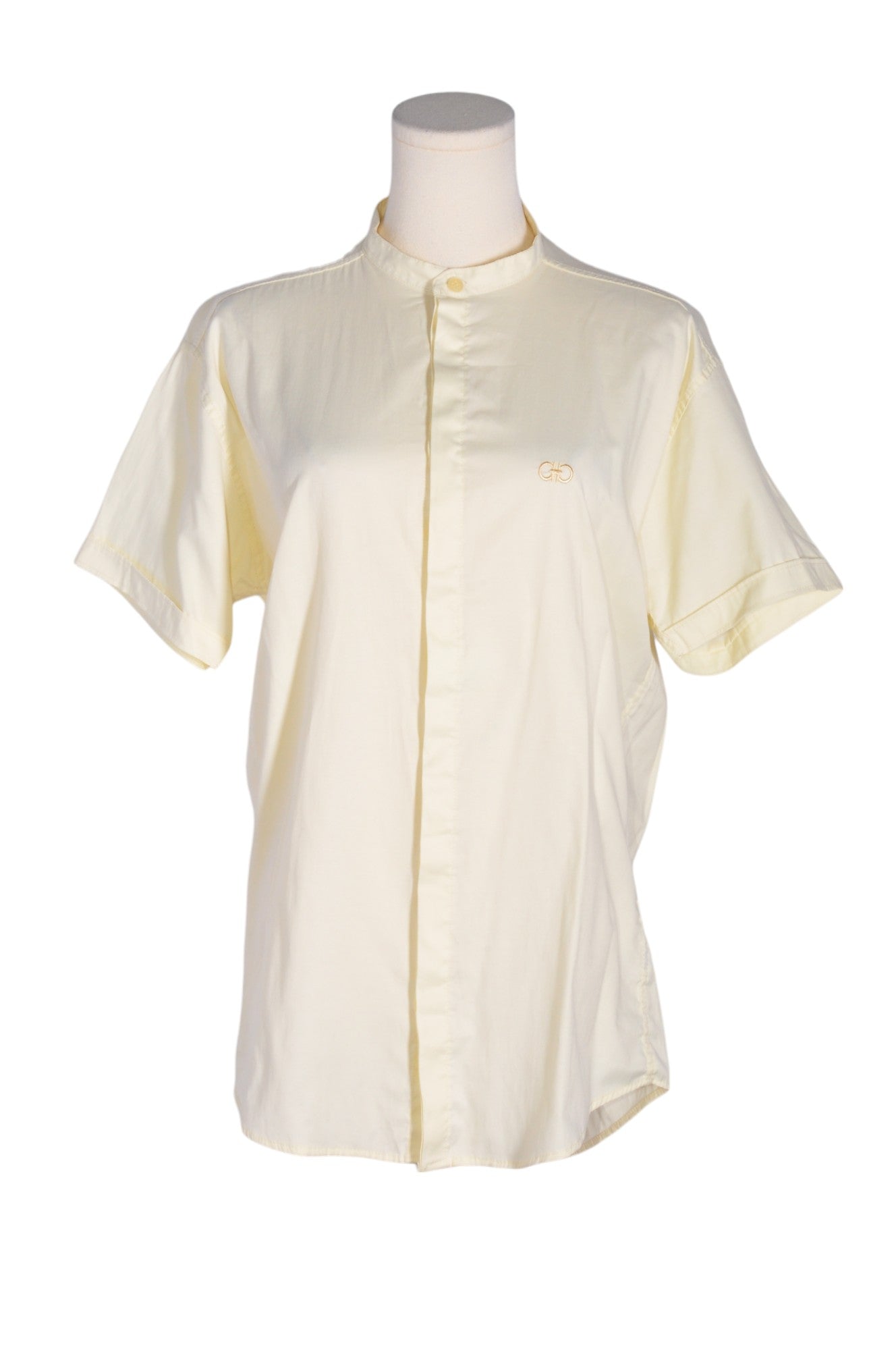 SALVATORE FERRAGAMO Women Button Down Tops Regular fit in Beige - Size L | 139.99 $ KOOP