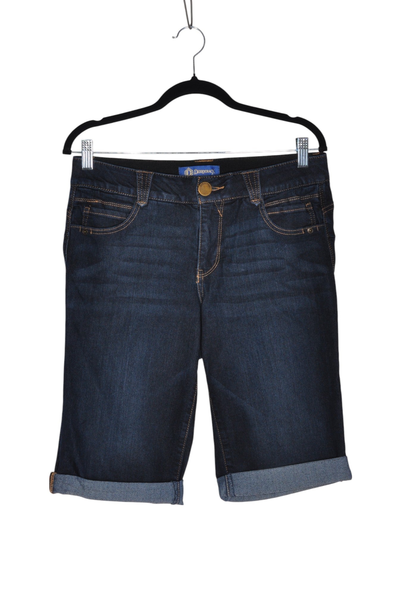 DEMOCRACY Women Denim Shorts Regular fit in Blue - Size 8 | 30.39 $ KOOP