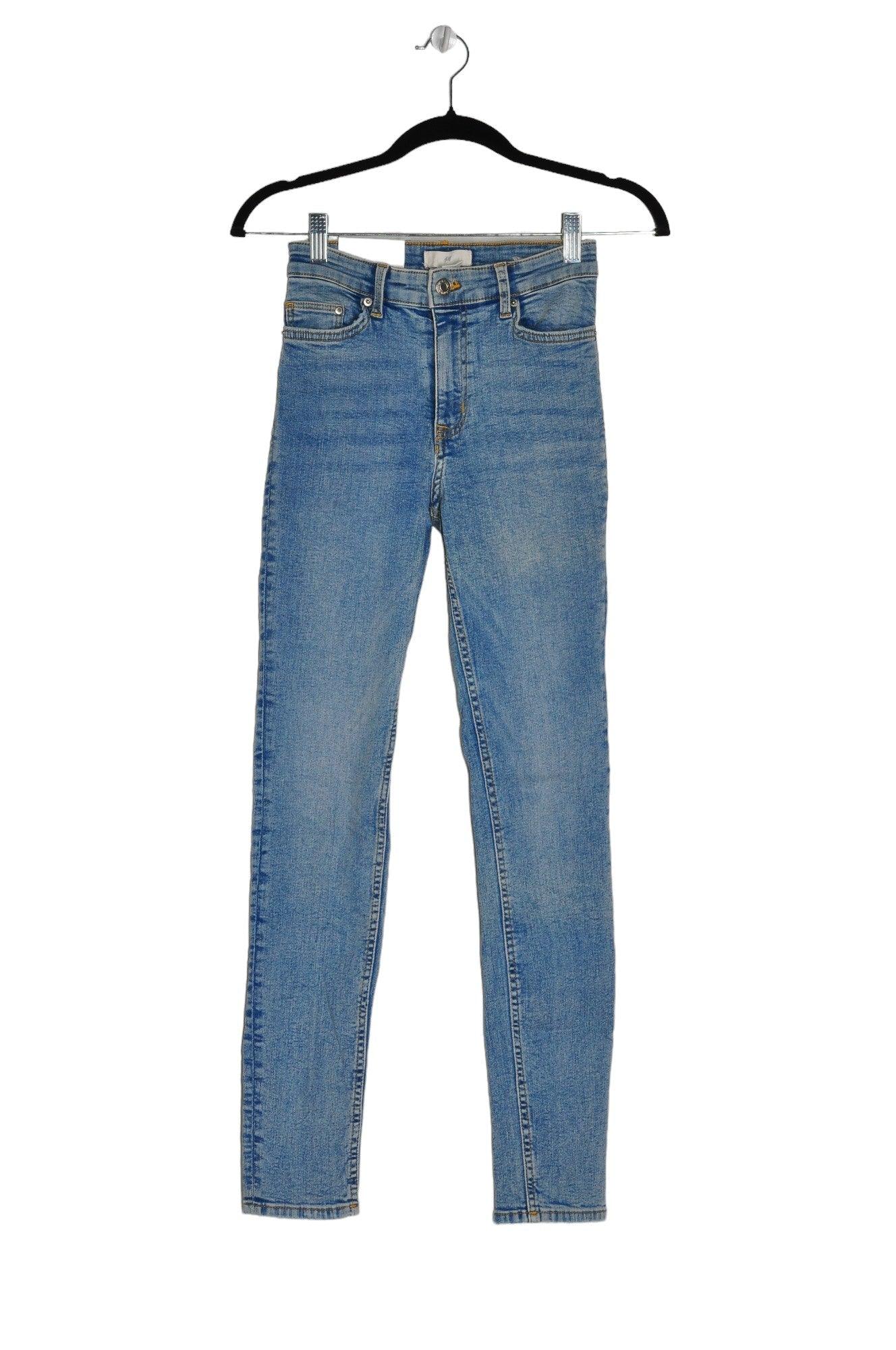 H&M Women Straight-Legged Jeans Regular fit in Blue - Size 2 | 9.99 $ KOOP