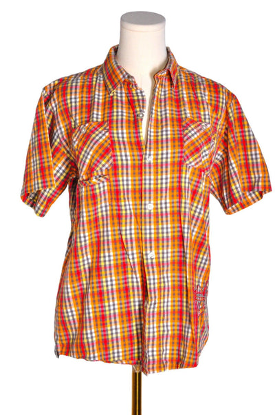 SKECHERS Men Button Down Tops Regular fit in Orange - Size L | 15.6 $ KOOP