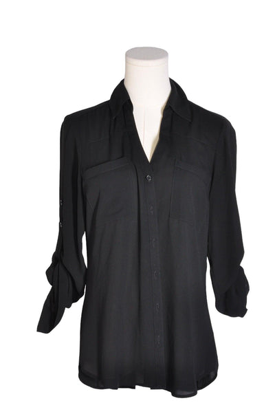 EXPRESS Women Button Down Tops Regular fit in Black - Size S | 16 $ KOOP