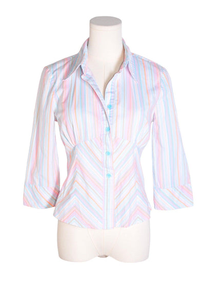 H&M Women Button Down Tops Regular fit in White - Size 8 | 9.99 $ KOOP