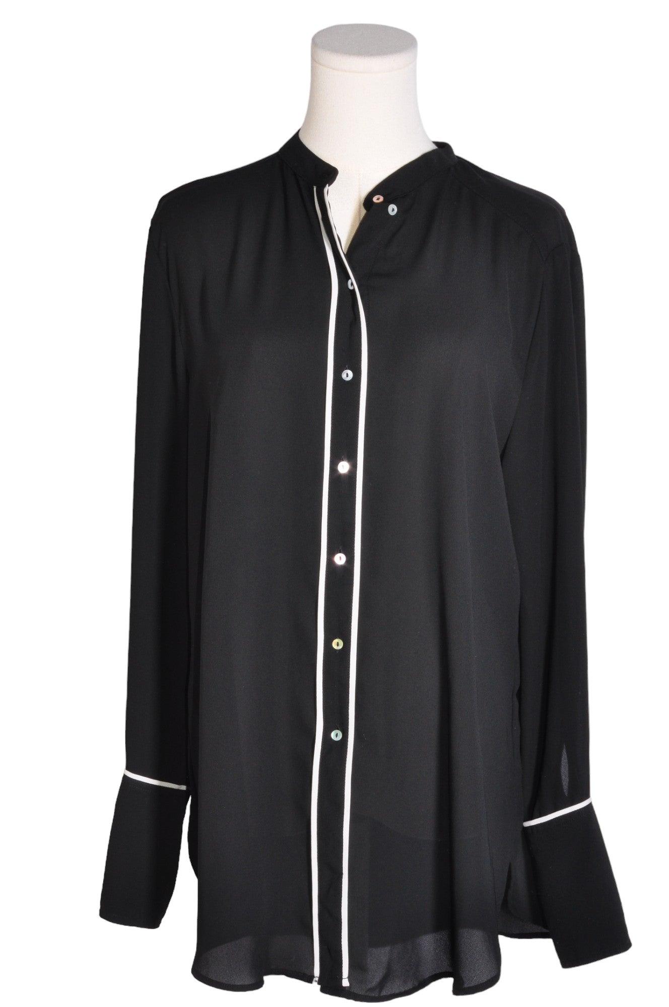 H&M Women Button Down Tops Regular fit in Black - Size 12 | 9.99 $ KOOP