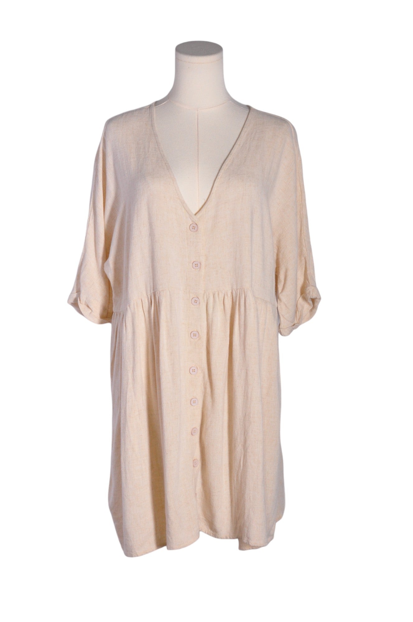 URBAN OUTFITTERS Women Shirt Dresses Regular fit in Beige - Size XL | 23.2 $ KOOP