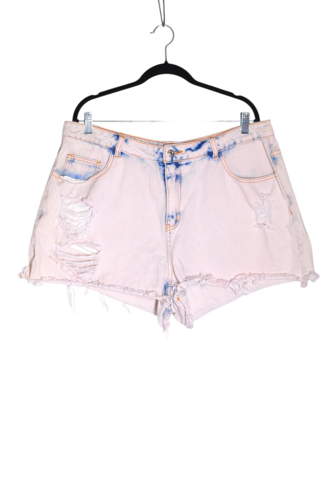 SHEIN Women Denim Shorts Regular fit in White - Size 2XL | 9.99 $ KOOP