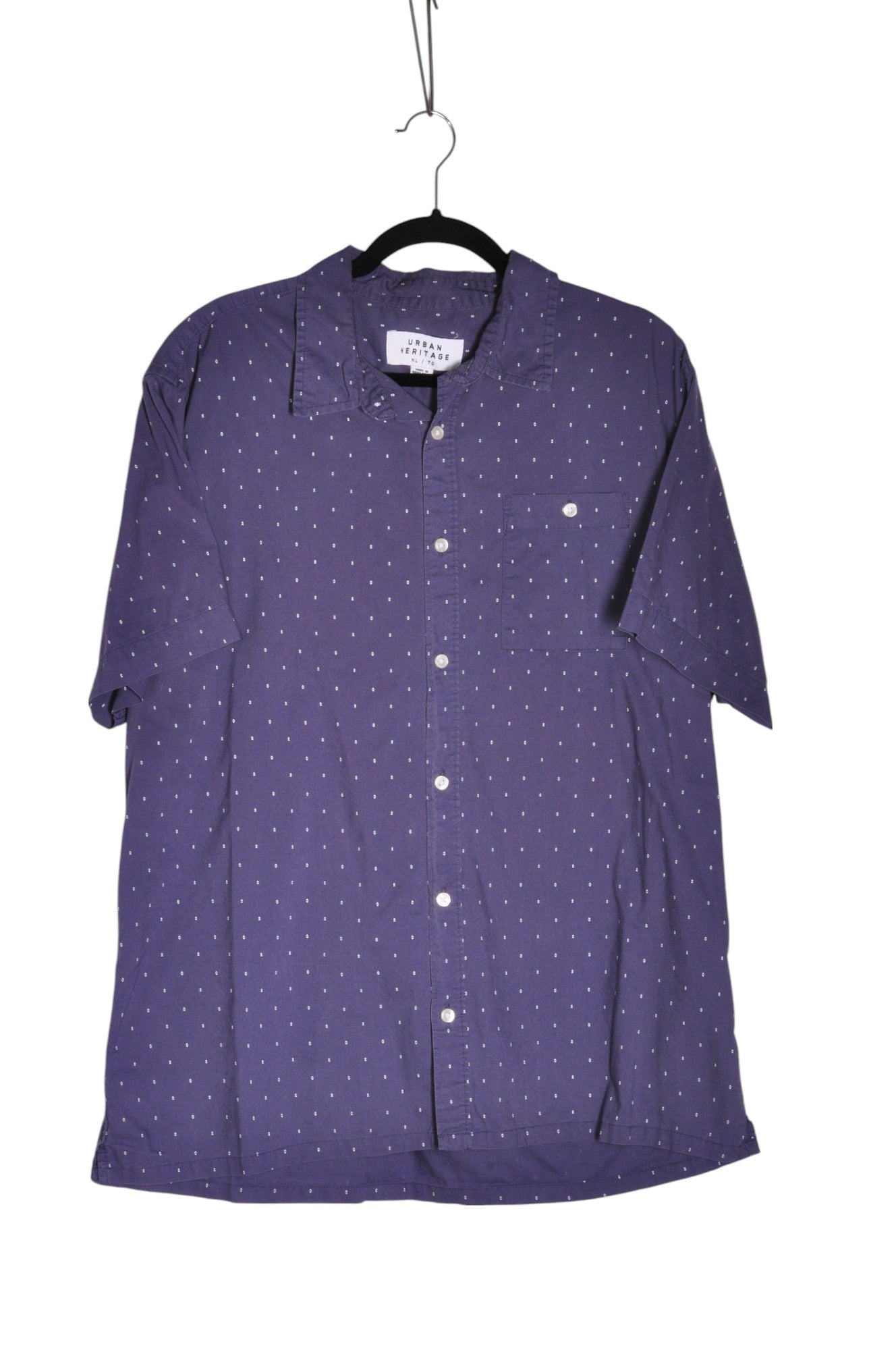 URBAN HERITAGE Men Button Down Tops Regular fit in Purple - Size XL | 9.99 $ KOOP