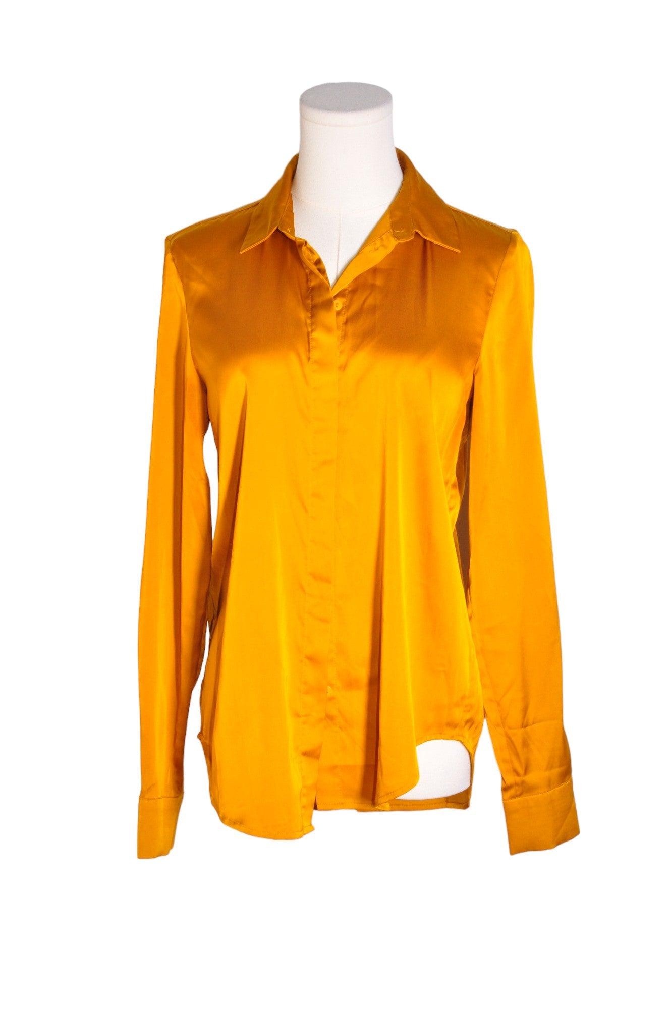 H&M Women Button Down Tops Regular fit in Yellow - Size 2 | 9.99 $ KOOP