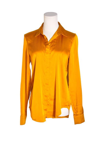 H&M Women Button Down Tops Regular fit in Yellow - Size 2 | 9.99 $ KOOP