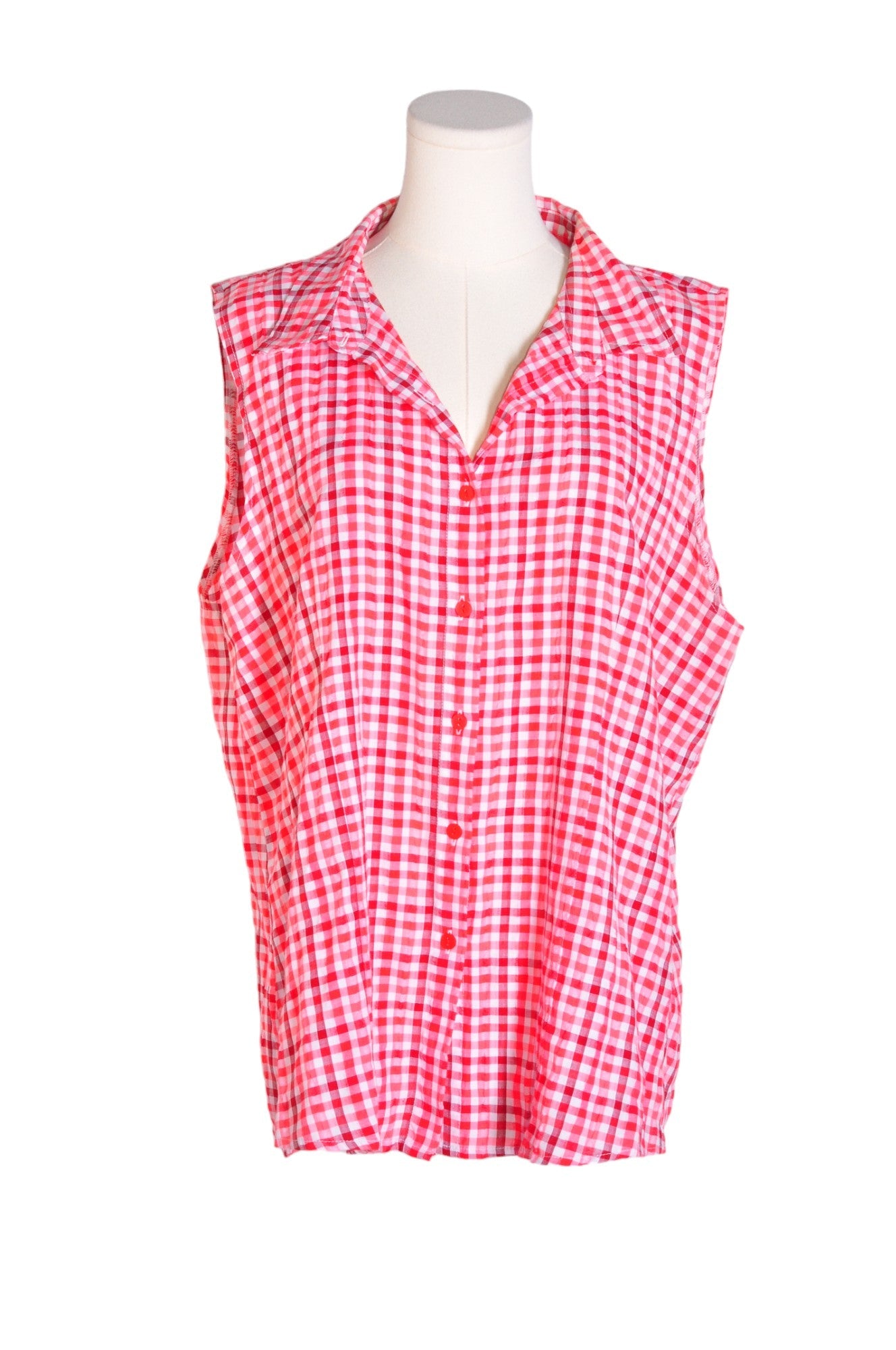 CLASSIC EDITIONS Women Button Down Tops Regular fit in Red - Size XXL | 13.25 $ KOOP