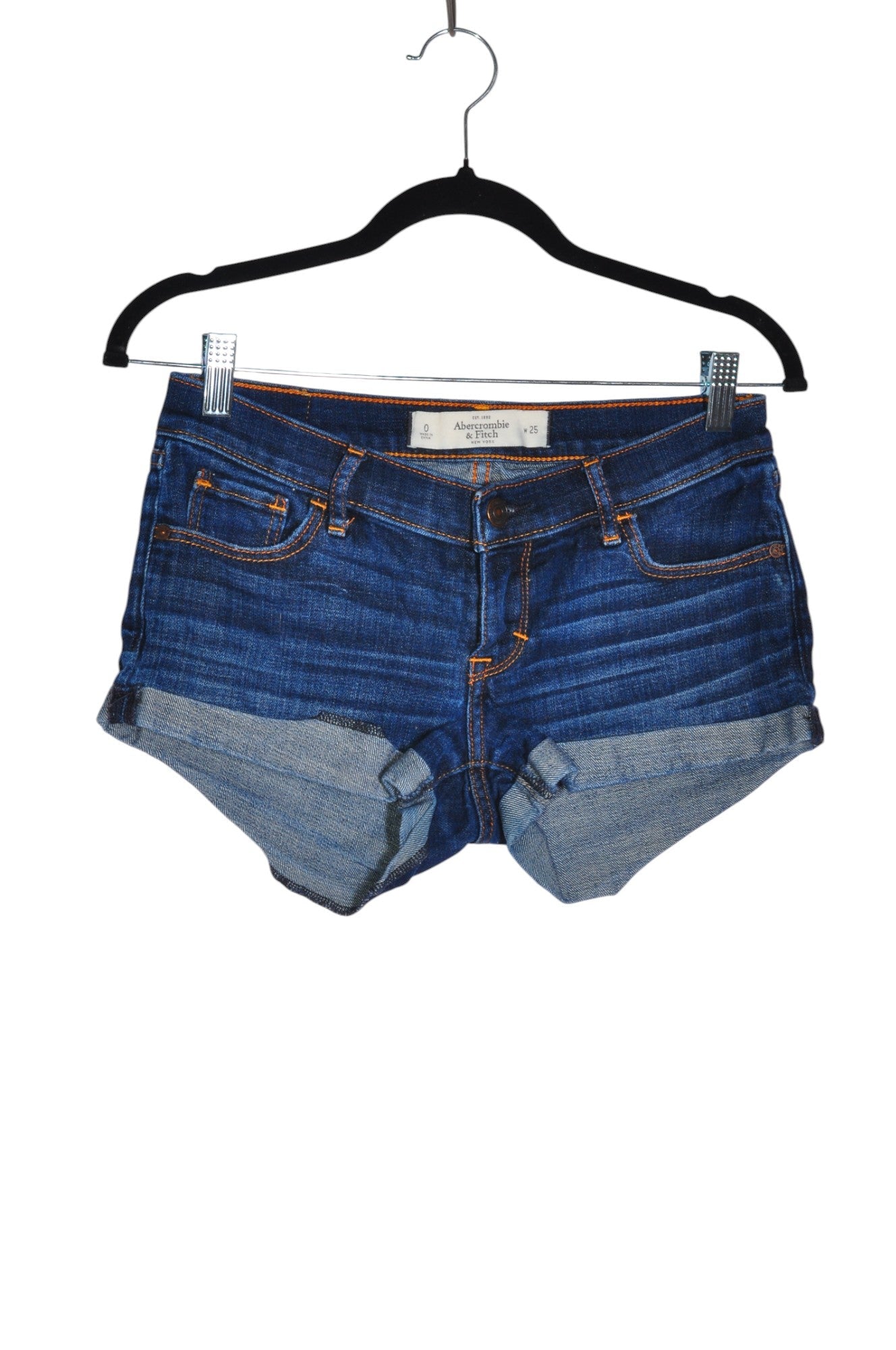 ABERCROMBIE & FITCH Women Denim Shorts Regular fit in Blue - Size 25 | 26.5 $ KOOP