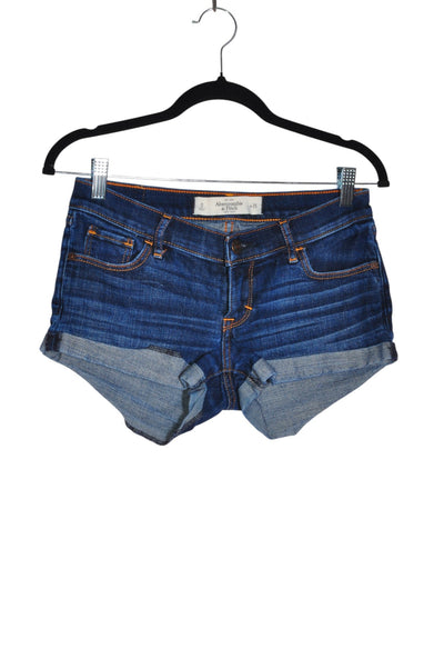 ABERCROMBIE & FITCH Women Denim Shorts Regular fit in Blue - Size 25 | 26.5 $ KOOP