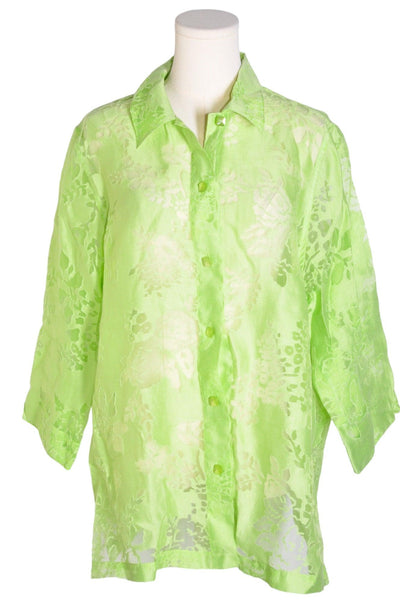 TANJAY Women Button Down Tops Regular fit in Green - Size 16 | 11.3 $ KOOP