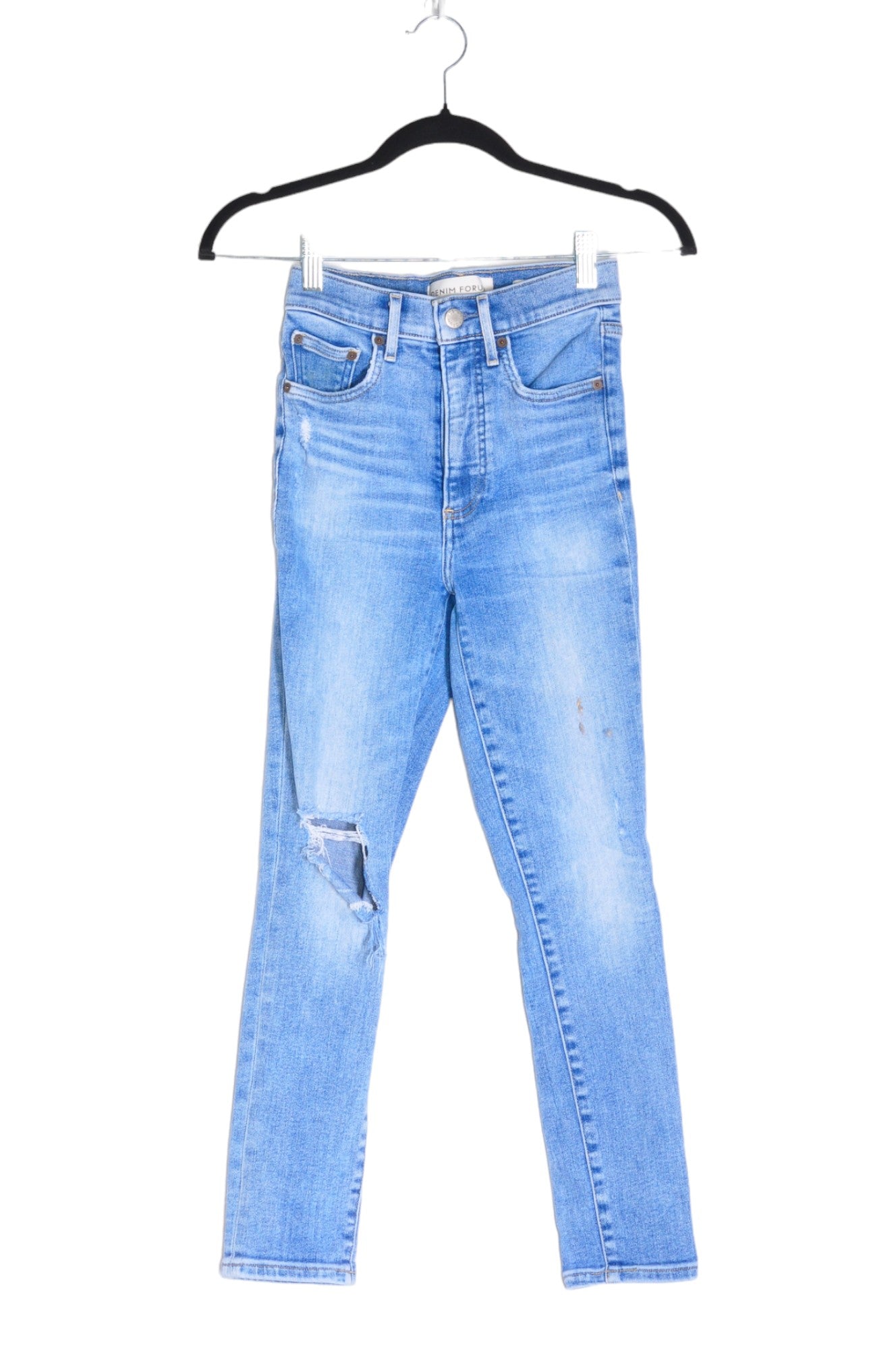 DENIM FORUM Women Straight-Legged Jeans Regular fit in Blue - Size 24 | 24.99 $ KOOP