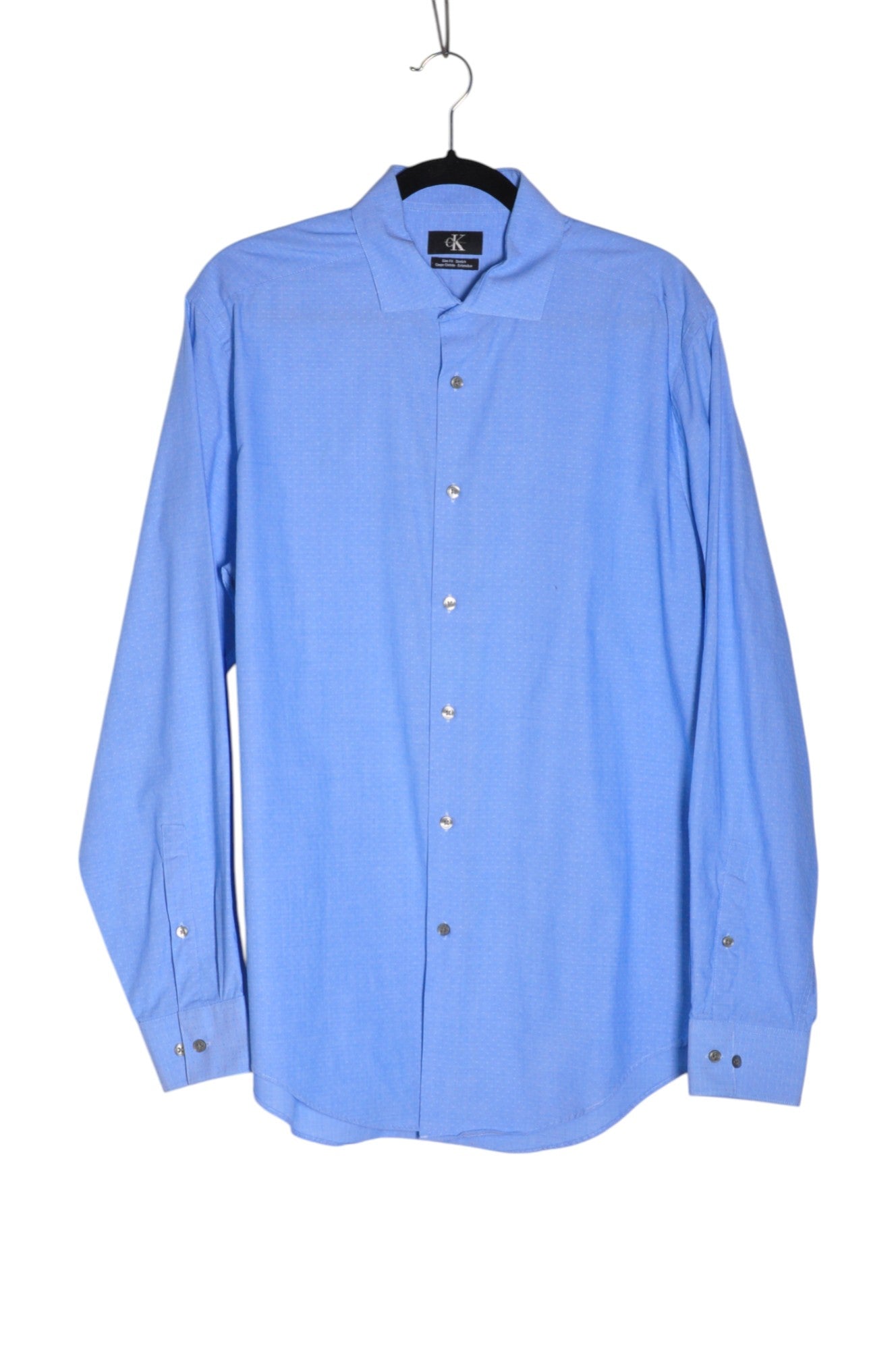 CALVIN KLEIN Men Button Down Tops Regular fit in Blue - Size L | 39.99 $ KOOP