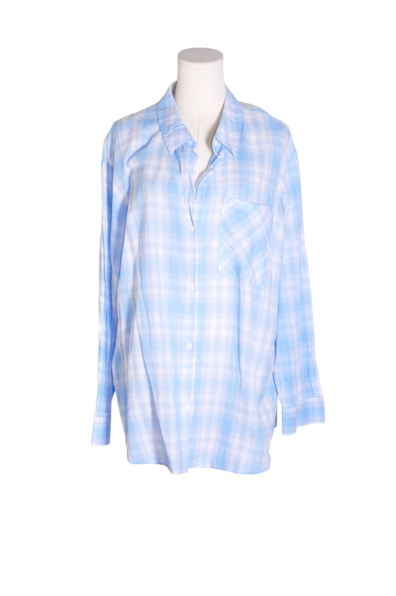 H&M Women Button Down Tops Regular fit in Blue - Size L | 9.99 $ KOOP