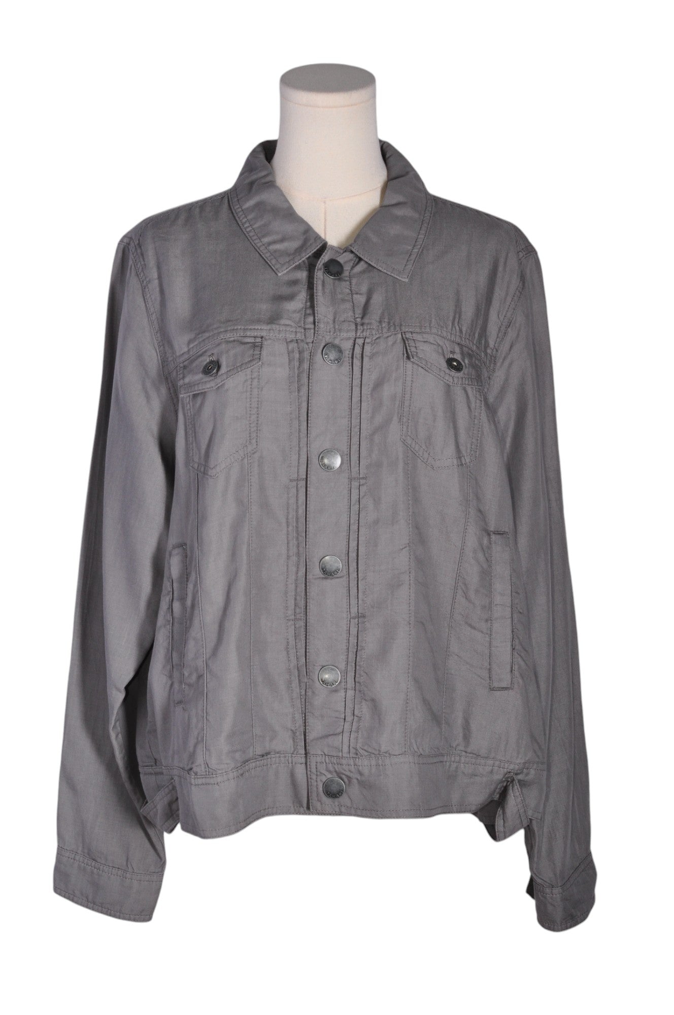 TAHARI Women Denim Jackets Regular fit in Gray - Size XL | 16.49 $ KOOP