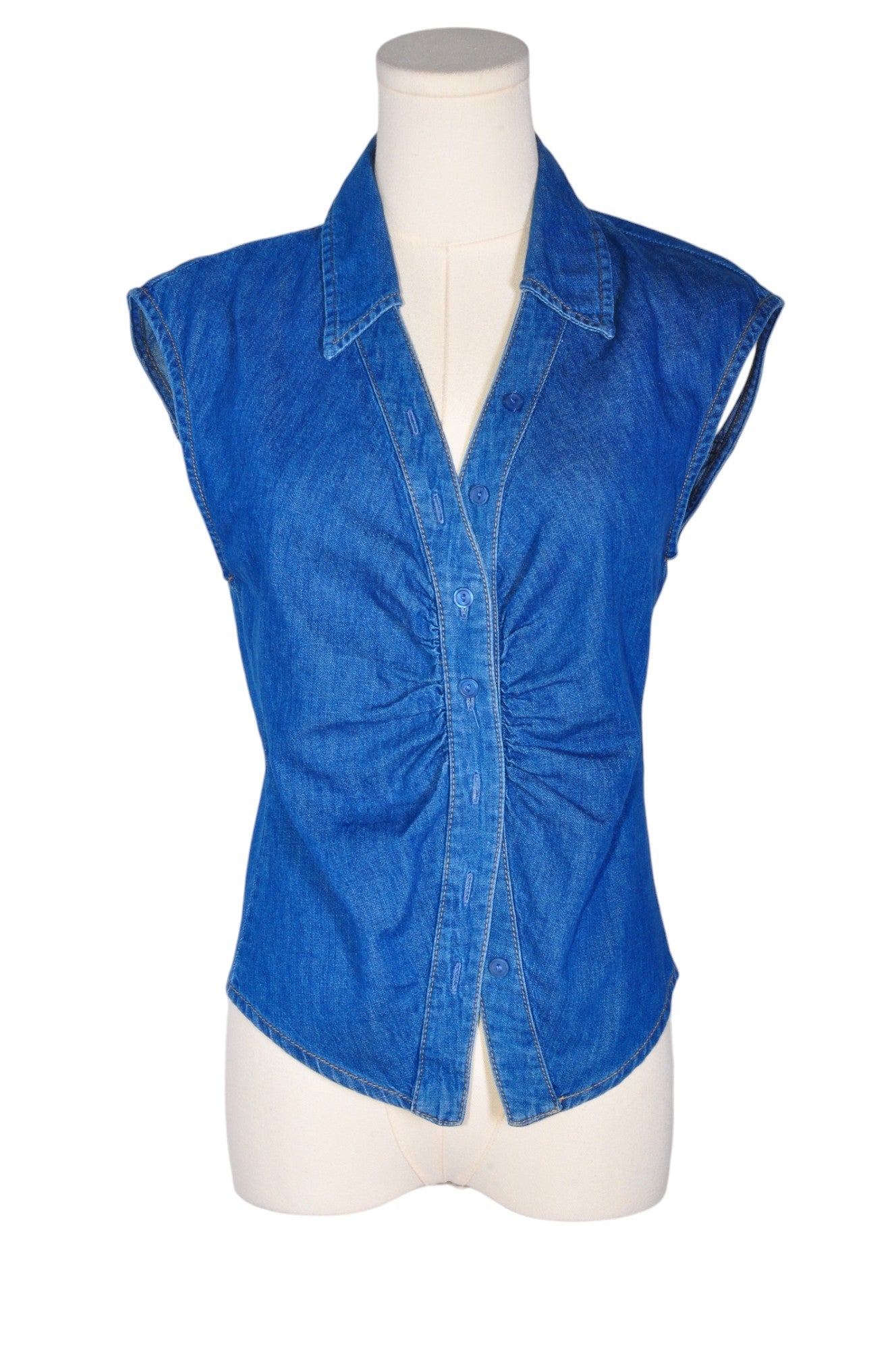 ZARA Women Denim Tops Regular fit in Blue - Size S | 24.33 $ KOOP