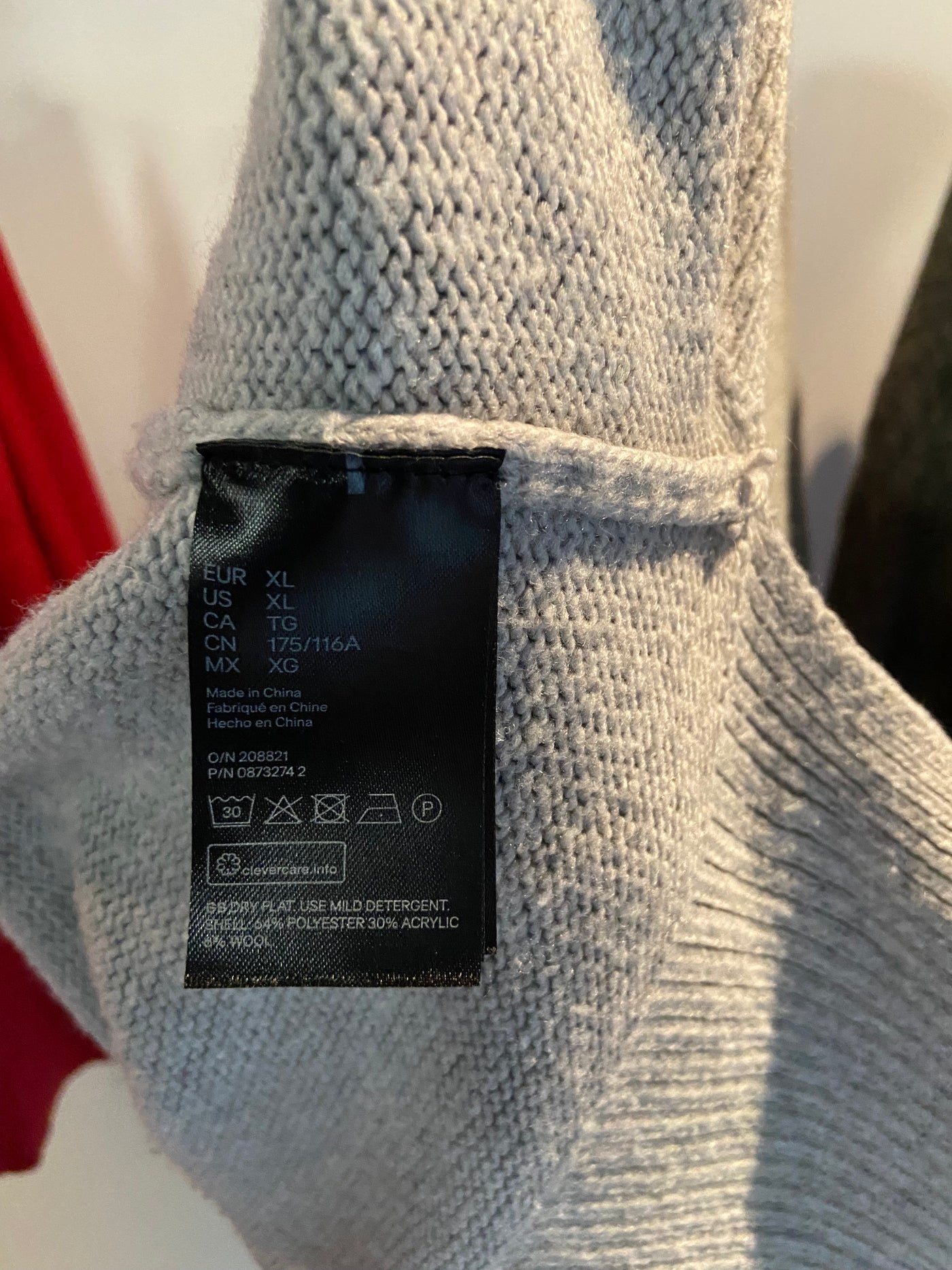 H&M Women Turtleneck Tops Regular fit in Gray - Size XL | 18.9 $ KOOP