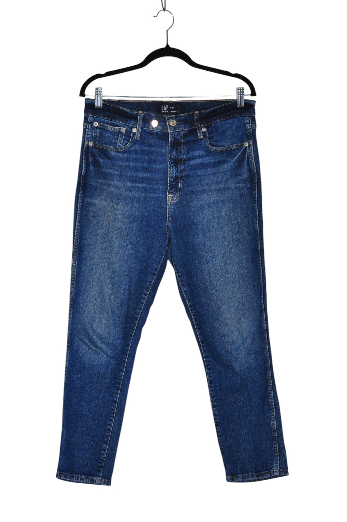 GAP Women Straight-Legged Jeans Regular fit in Blue - Size 10 | 32.29 $ KOOP