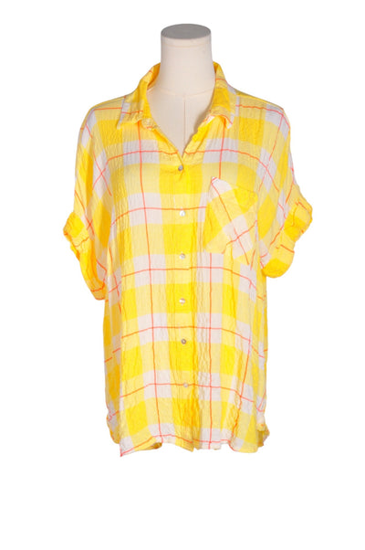 JANE & DELANCEY Women Button Down Tops Regular fit in Yellow - Size XL | 13.25 $ KOOP
