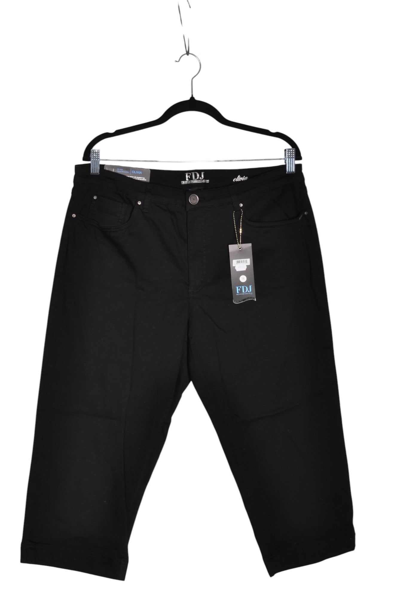 FDJ Women Capri Pants Regular fit in Black - Size 16 | 28.7 $ KOOP