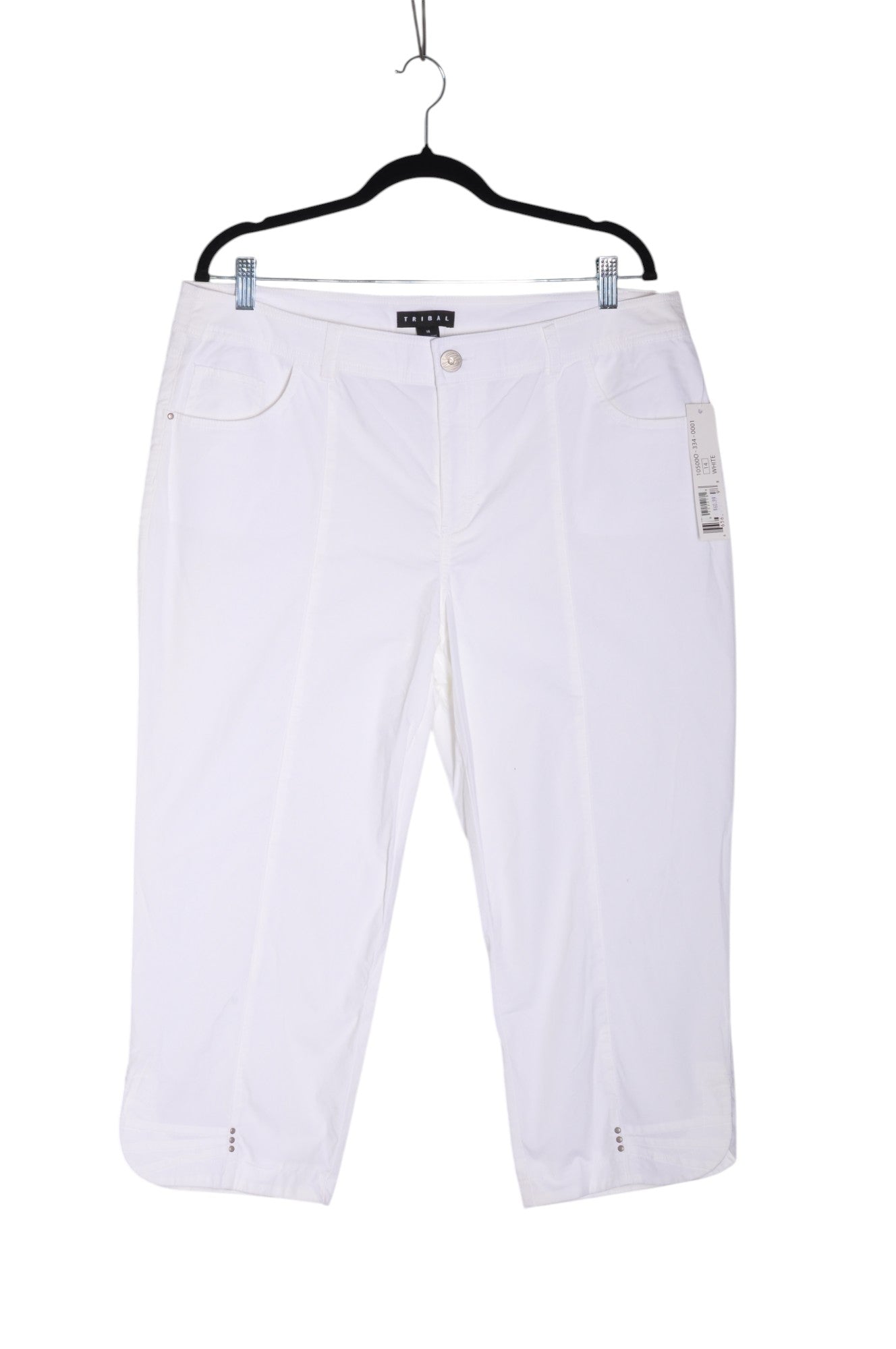 TRIBAL Women Capri Pants Regular fit in White - Size 14 | 17.8 $ KOOP