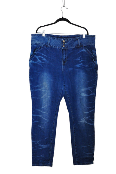 SHEIN Women Straight-Legged Jeans Regular fit in Blue - Size 4XL | 13.2 $ KOOP