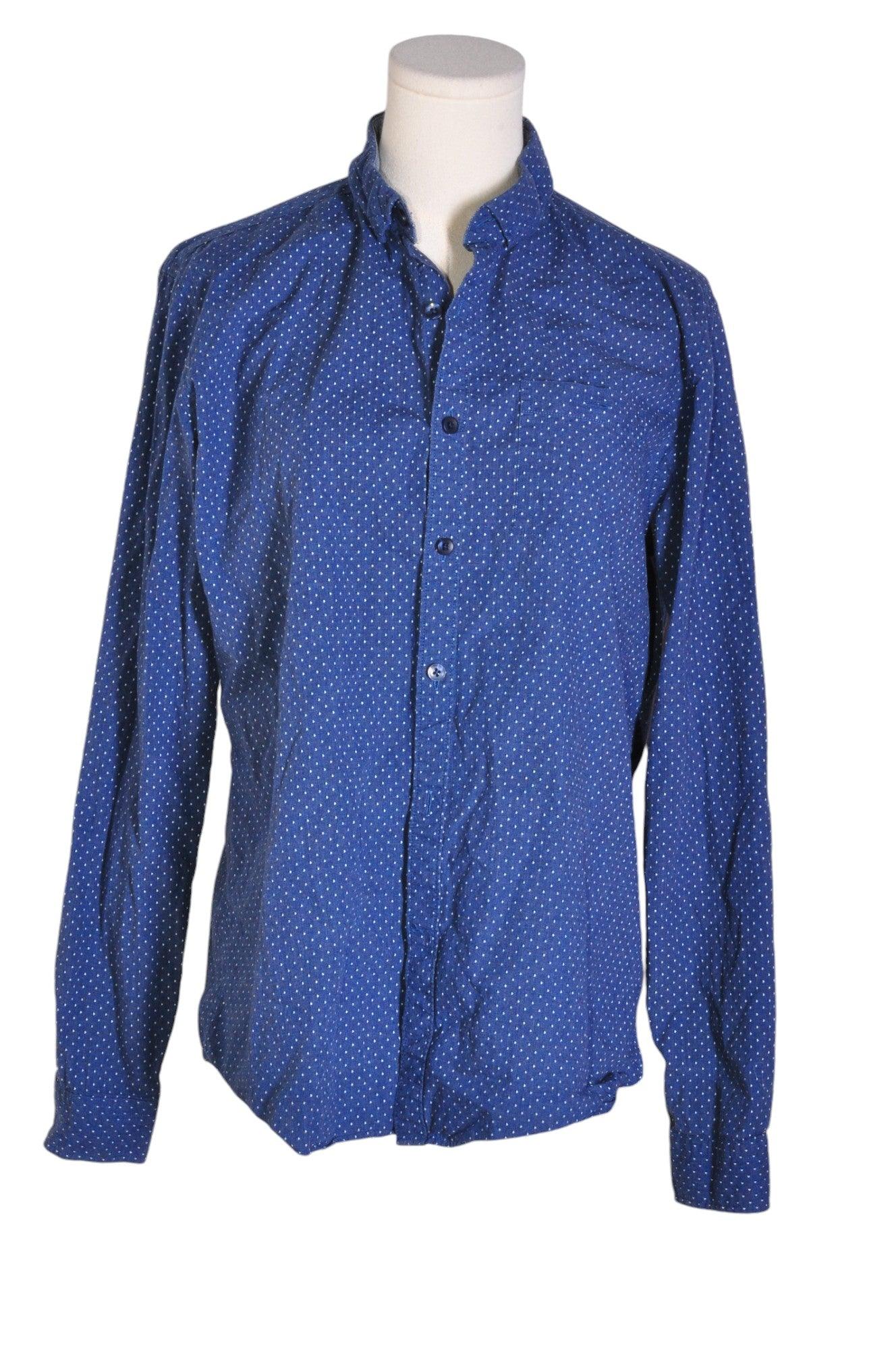 LE 31 Men Button Down Tops Regular fit in Blue - Size M | 25.39 $ KOOP