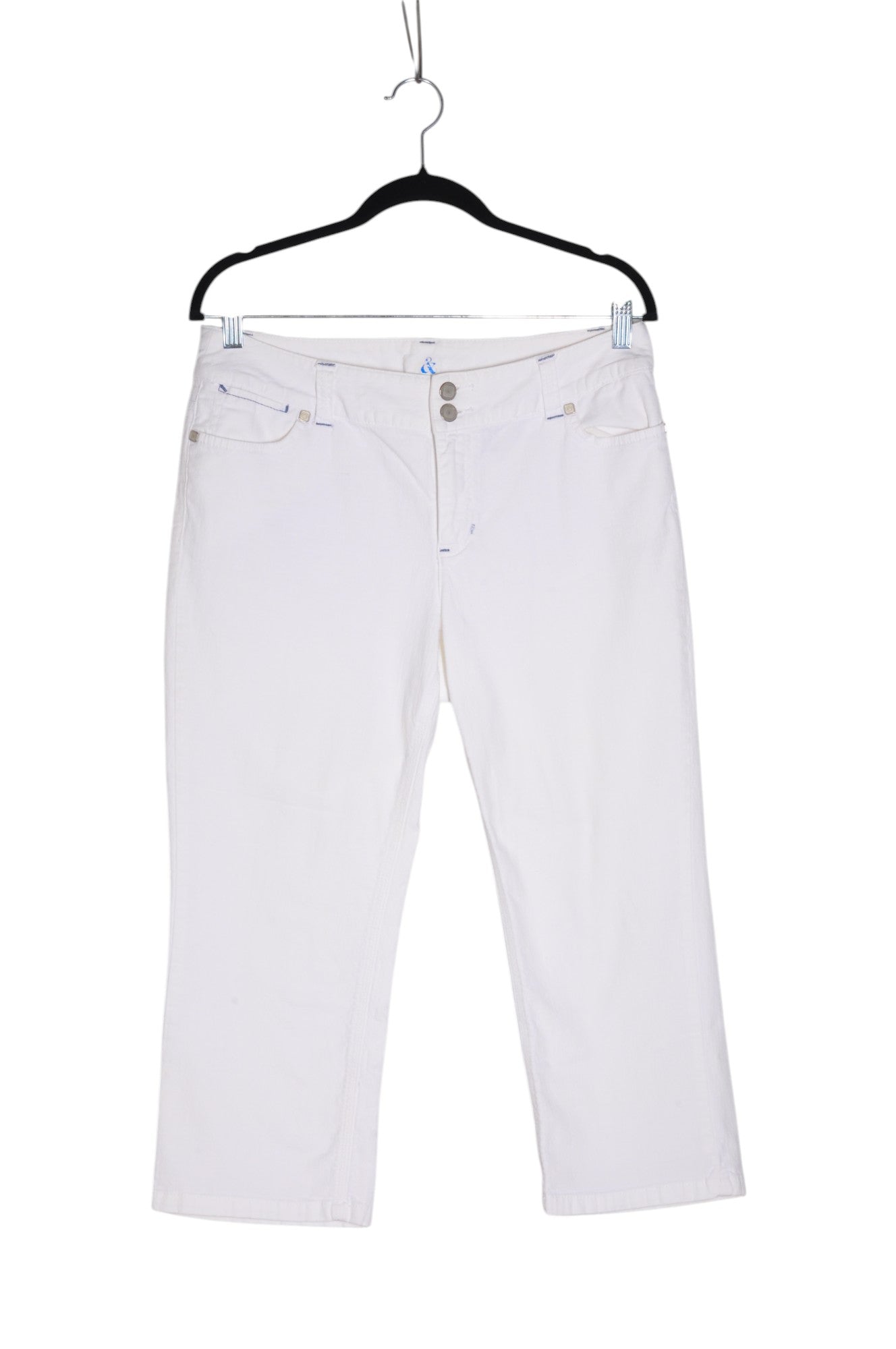 UNBRANDED Women Capri Pants Regular fit in White - Size 10 | 14.99 $ KOOP