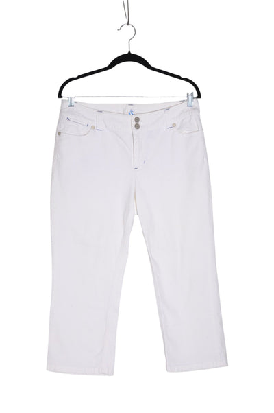 UNBRANDED Women Capri Pants Regular fit in White - Size 10 | 14.99 $ KOOP