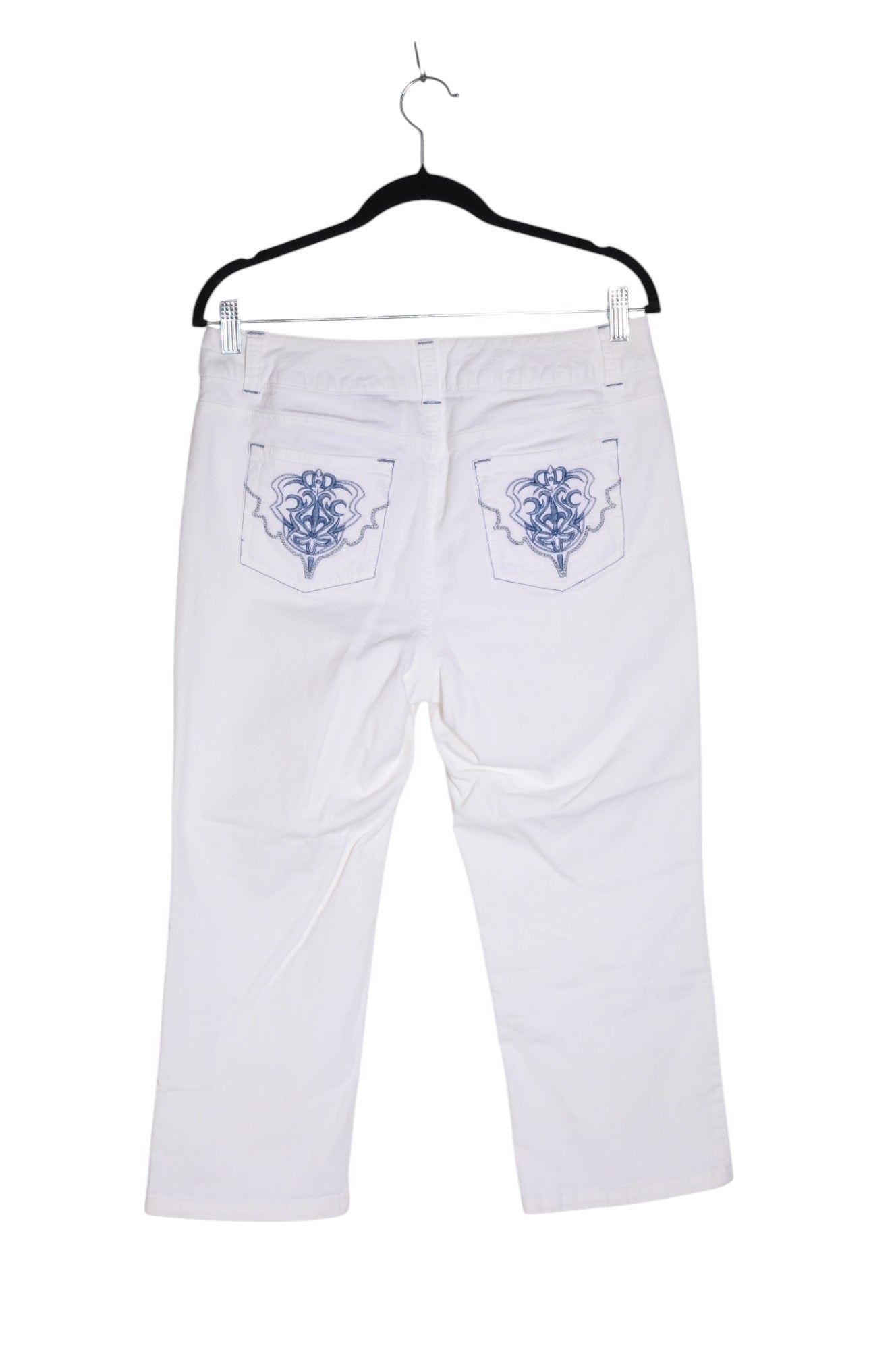 UNBRANDED Women Capri Pants Regular fit in White - Size 10 | 14.99 $ KOOP