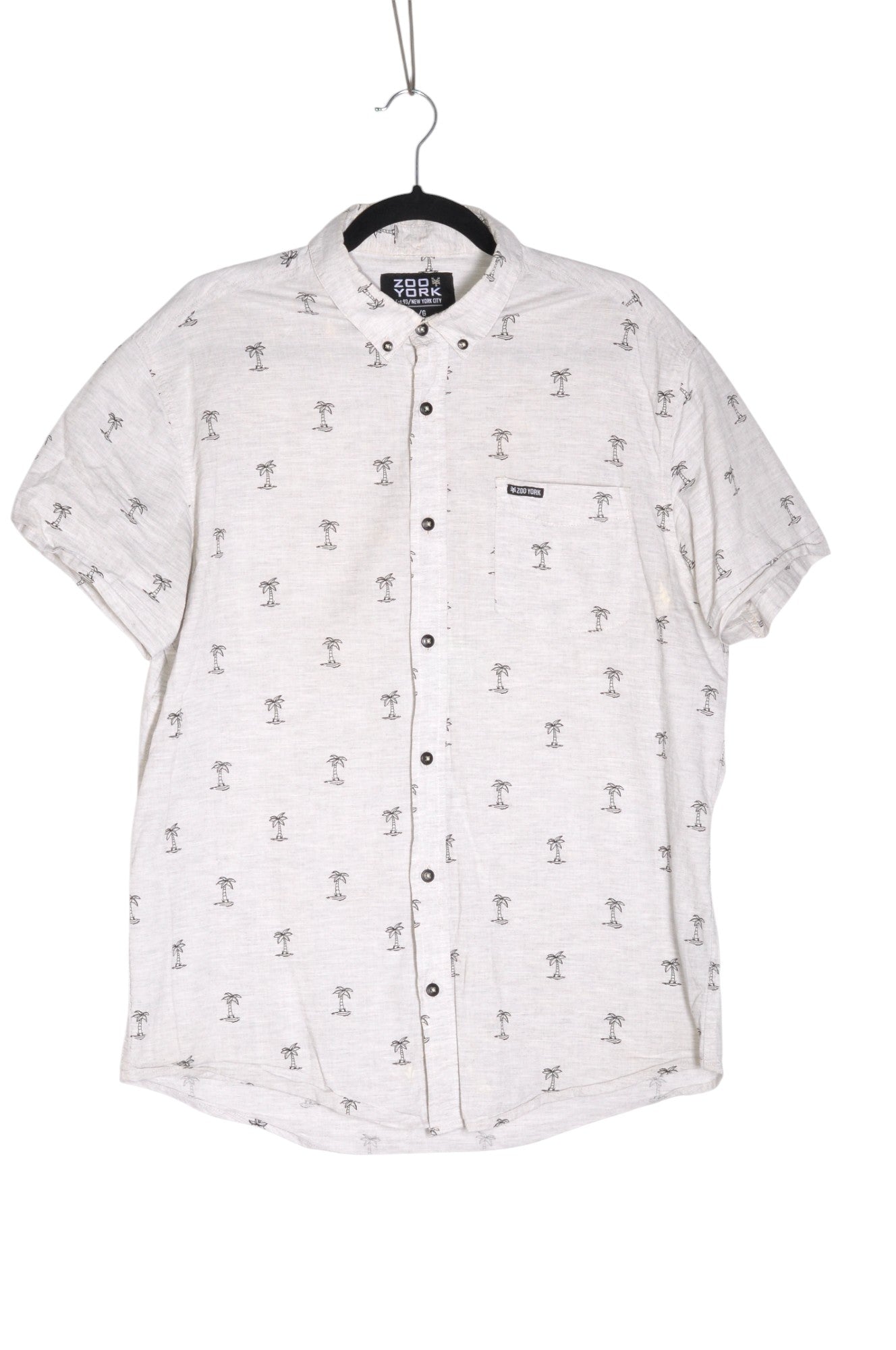 ZOO YORK Men Button Down Tops Regular fit in Gray - Size L | 9.99 $ KOOP