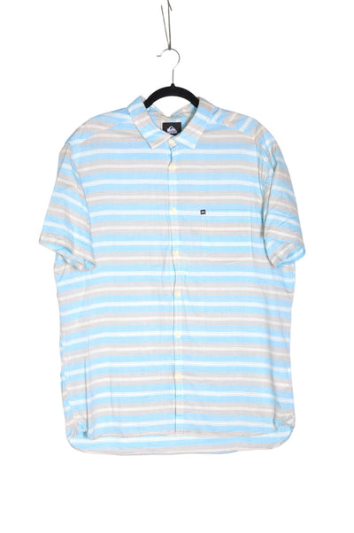 QUICKSILVER Men Button Down Tops Regular fit in Blue - Size XL | 29.99 $ KOOP