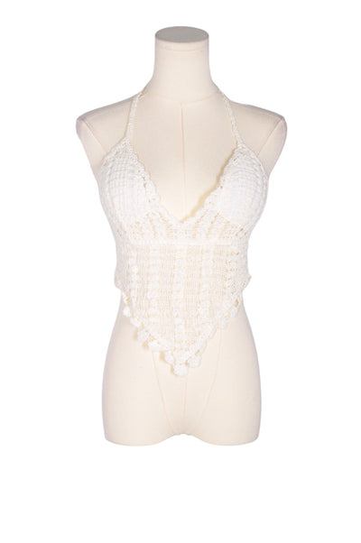 SHEIN Women Halter Tops Regular fit in White - Size 6 | 9.99 $ KOOP