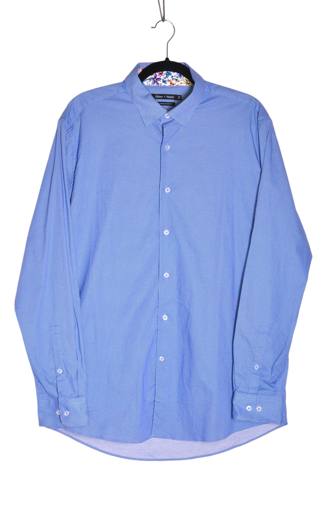 OLIVIER + HARRIS Men Button Down Tops Regular fit in Blue - Size 16 | 13.25 $ KOOP