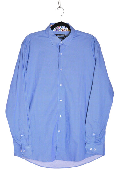 OLIVIER + HARRIS Men Button Down Tops Regular fit in Blue - Size 16 | 13.25 $ KOOP