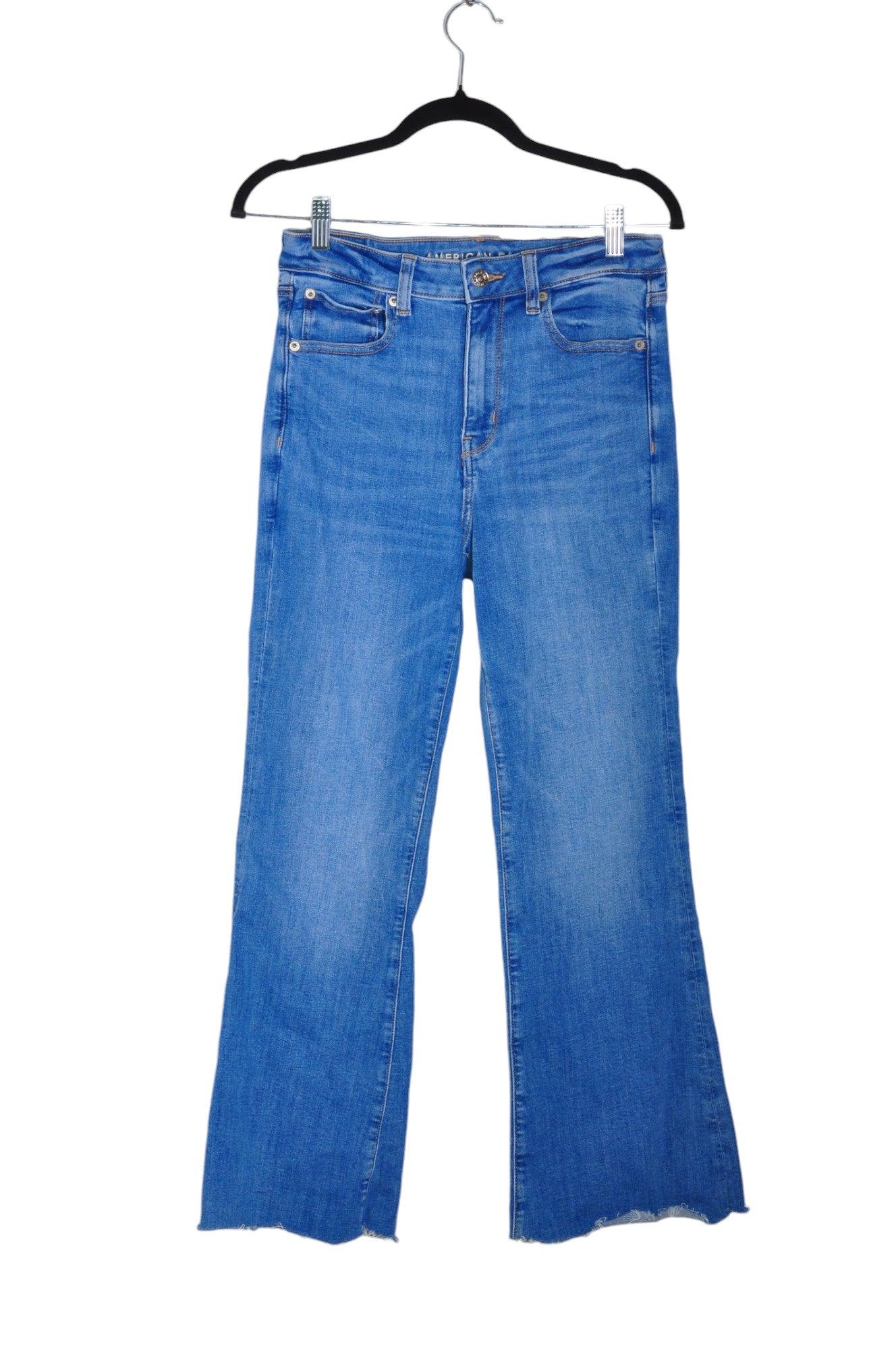 AMERICAN EAGLE Women Straight-Legged Jeans Regular fit in Blue - Size 6 | 21.35 $ KOOP