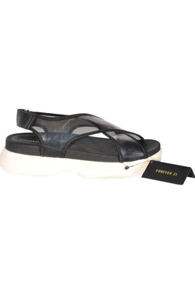 FOREVER 21 Women Sandals Regular fit in Black - Size 8 | 10.49 $ KOOP
