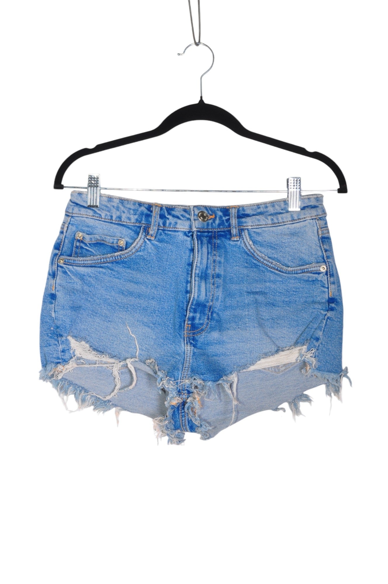 ZARA Women Denim Shorts Regular fit in Blue - Size 8 | 14.2 $ KOOP